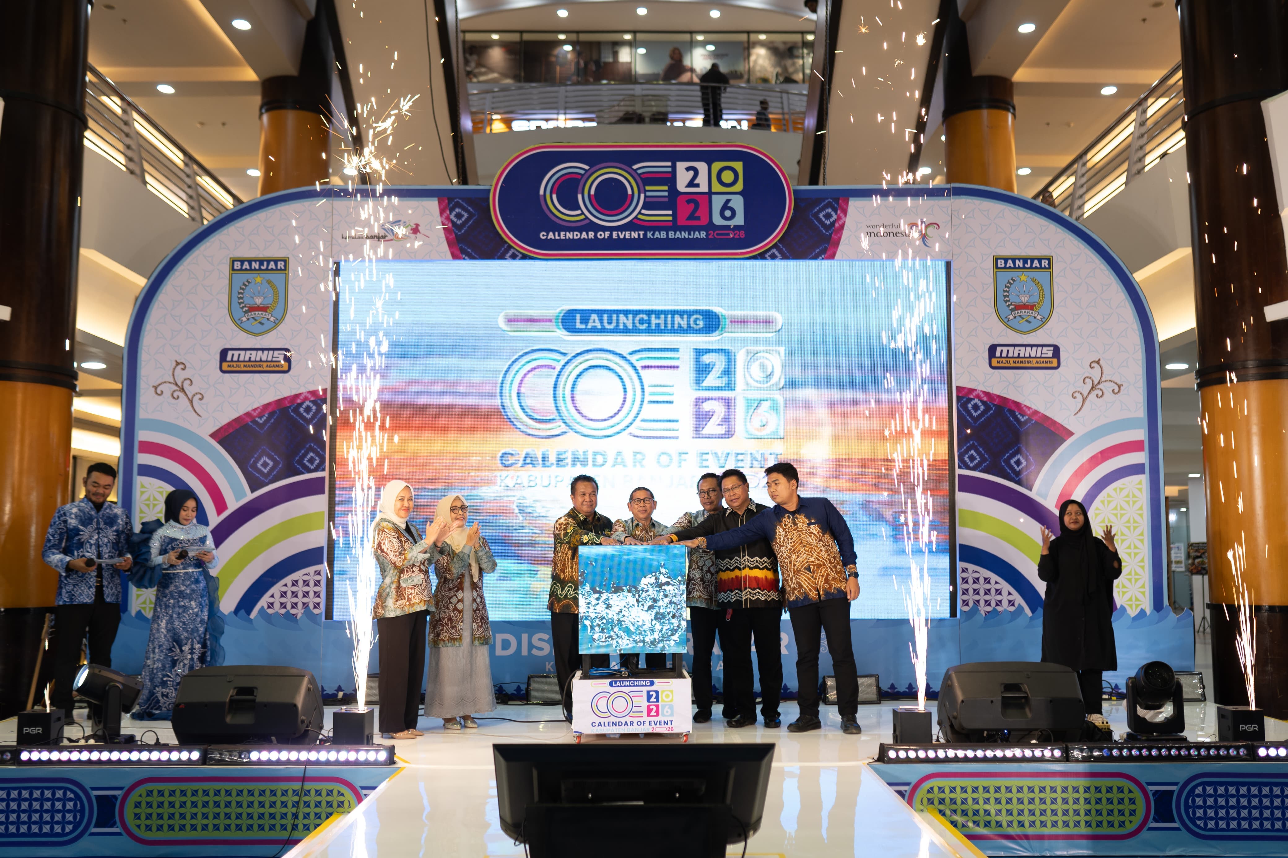 MERIAH:Suasana peluncuran Calendar of Event (CoE) Kabupaten Banjar di Duta Mall Banjarmasin, Sabtu (22/11/2025).