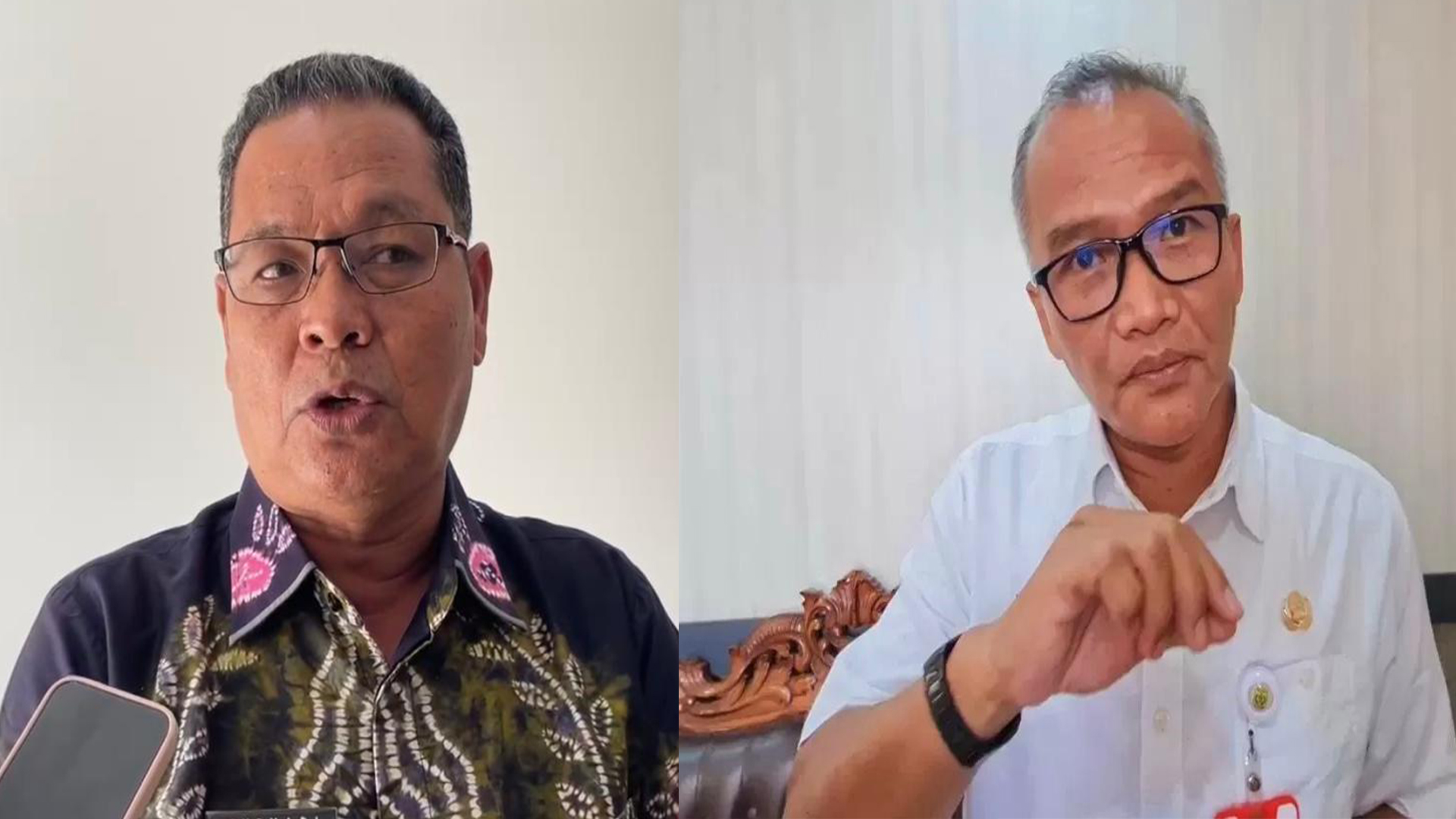 BUNGKAM: Nuryadi dan Totok Agus Daryanto memilih no comment terkait dugaan korupsi proyek Rp3,1 miliar saat keduanya menjabat sebagai Kadisdik Banjarmasin.
