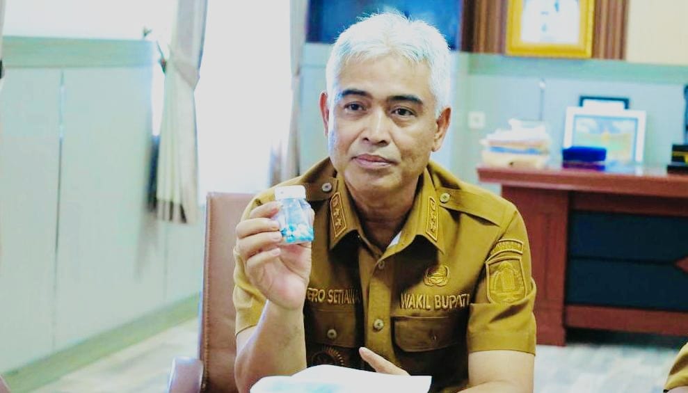 DUKUNGAN: Wabup HSU Hero Setiawan, mendukung pengembangan usaha obat tradisional berbahan baku Albumin Ikan Gabus hasil rawa.