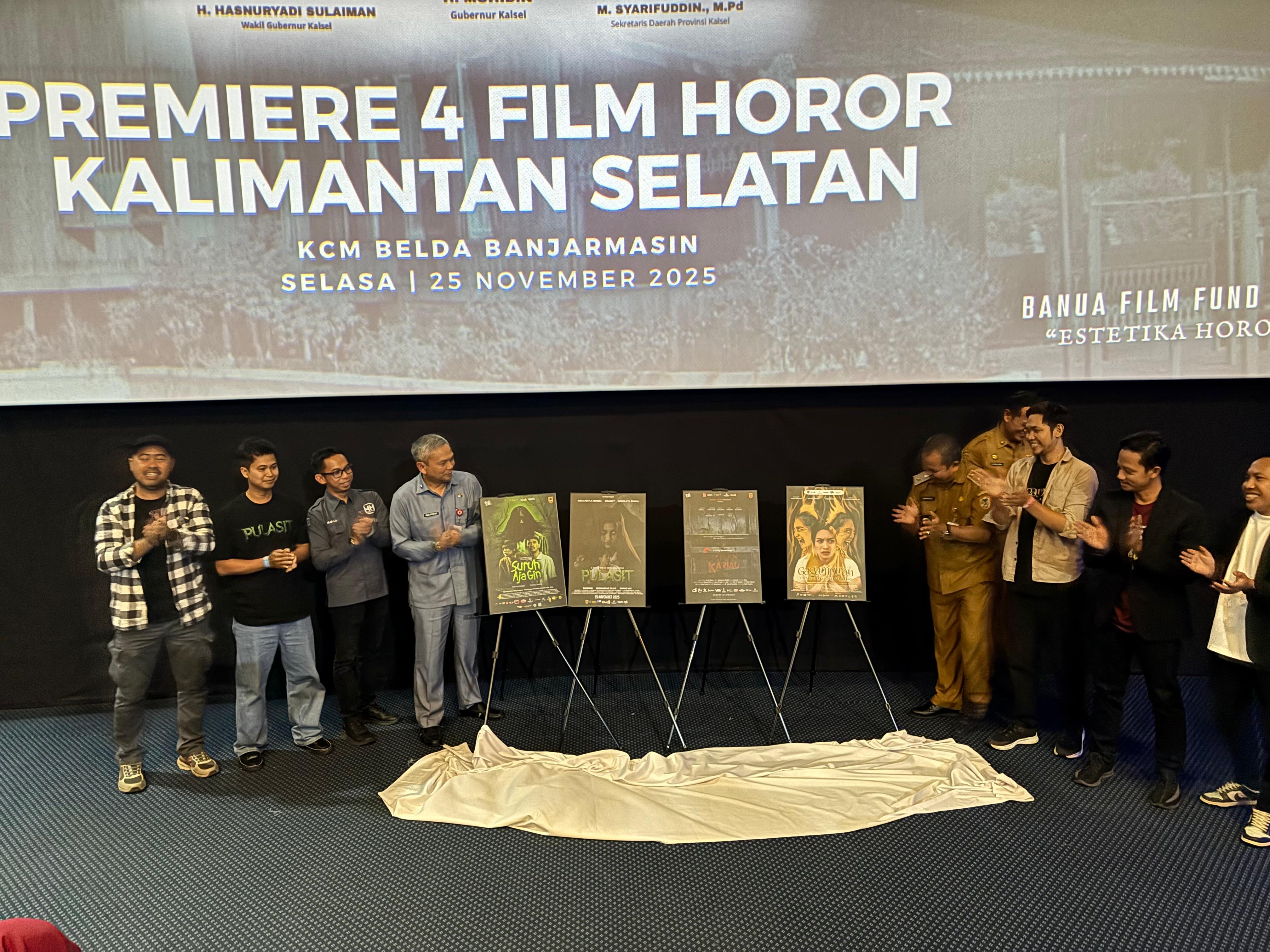 PELUNCURAN: Banua Film Fund me-launching empat film horor lokal bertema urban legend di Kalsel pada Selasa (25/11).