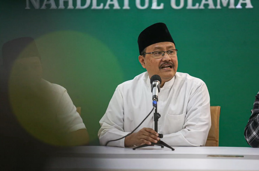 Sekjen PBNU Saifullah Yusuf (Gus Ipul) memberikan keterngan di Kantor PBNU, Jakarta, Selasa.