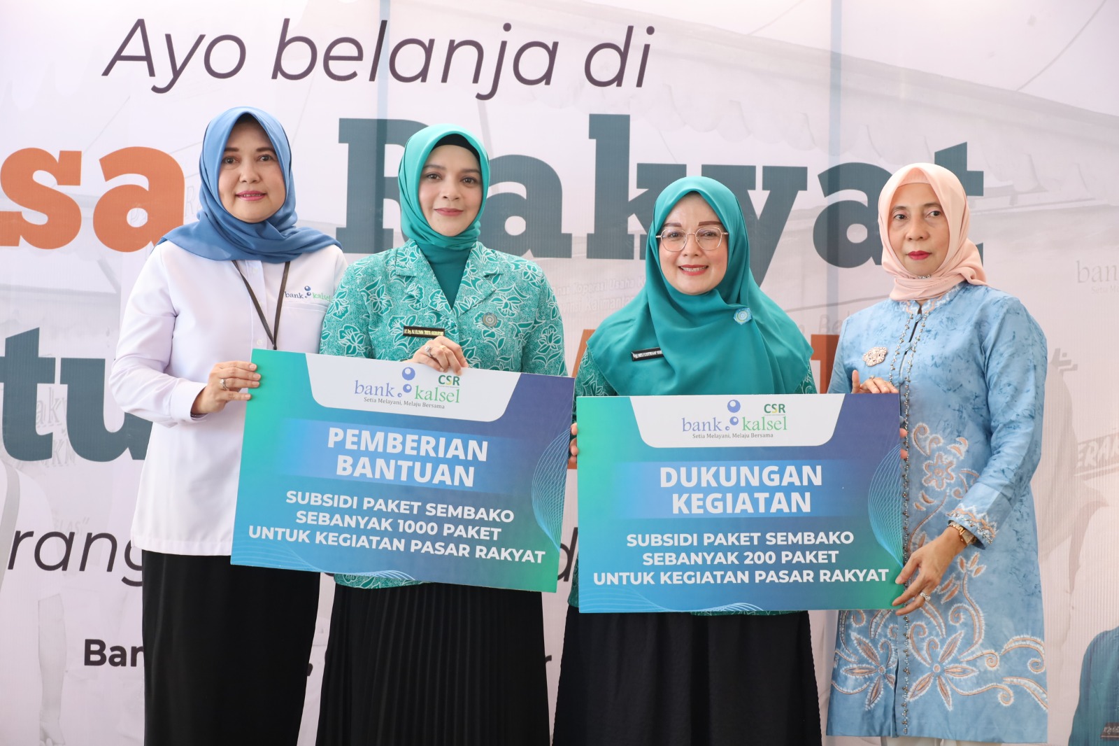 INFLASI : Kegiatan pasar murah yang didukung Bank Kalsel untuk kendalikan inflasi.