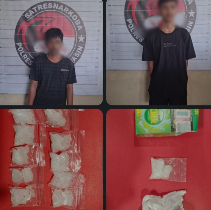 DITANGKAP: Dua pelaku ditangkap terkait peredaran sabu oleh Buser Polsek Banjarmasin Tengah.