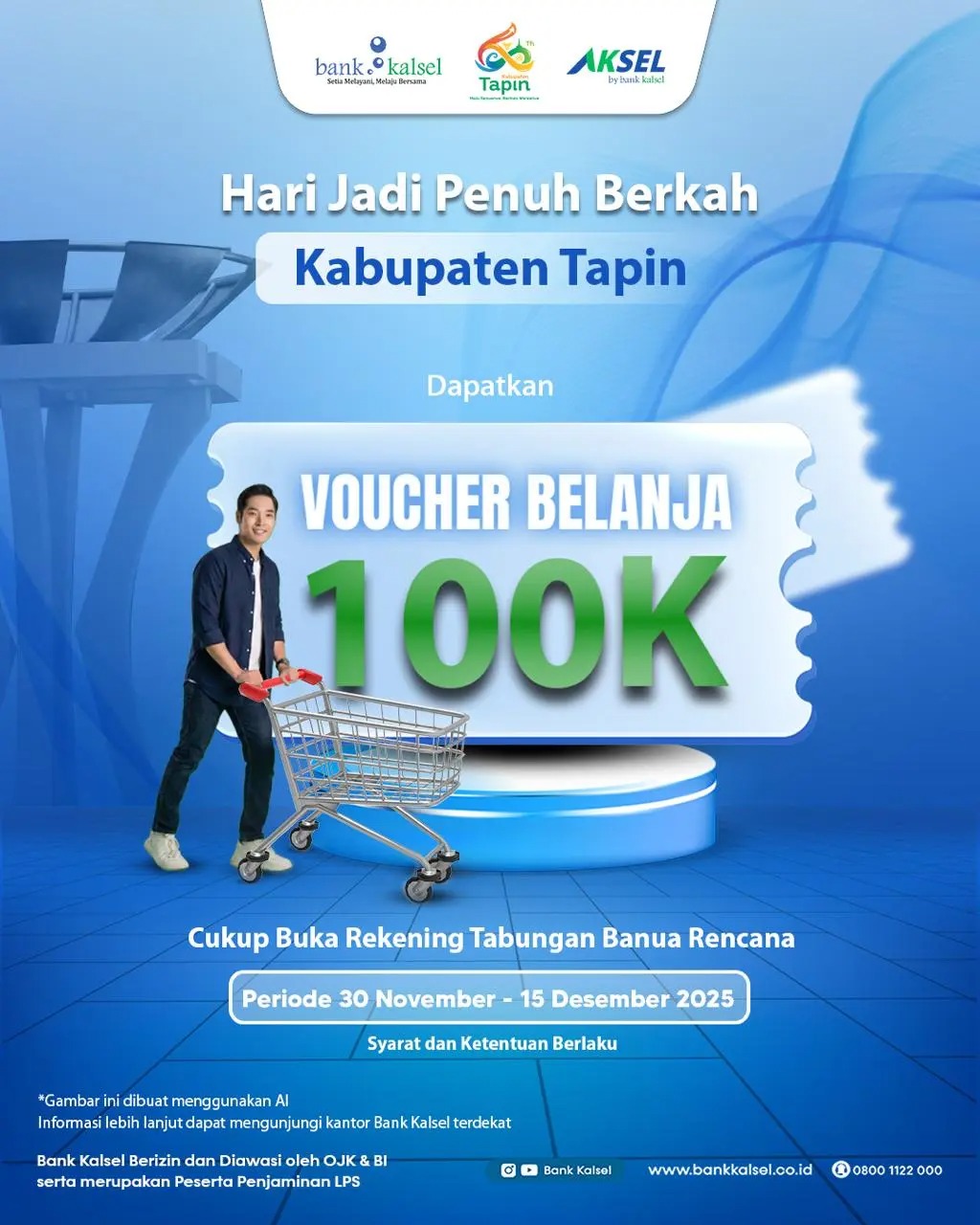 HADIAH : Voucher belanja di tabungan Banua Rencana Bank Kalsel