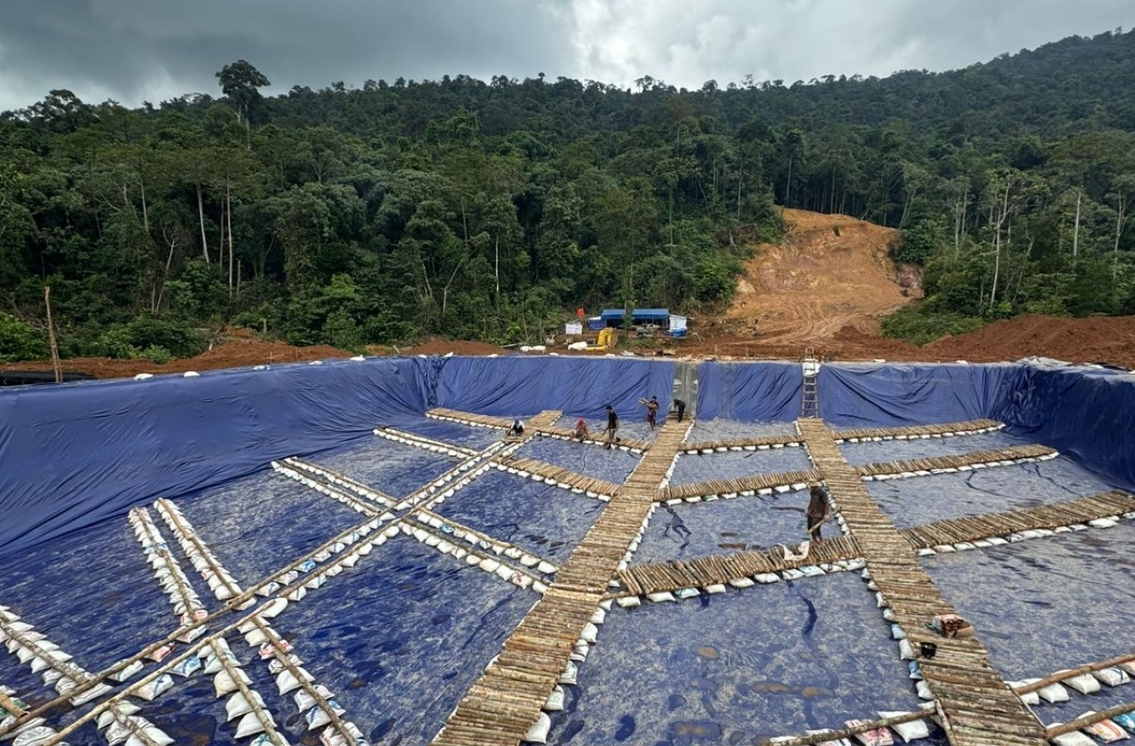 PETI: Penampakan kolam yang diduga sebagai tempat untuk mengendapkan emas.