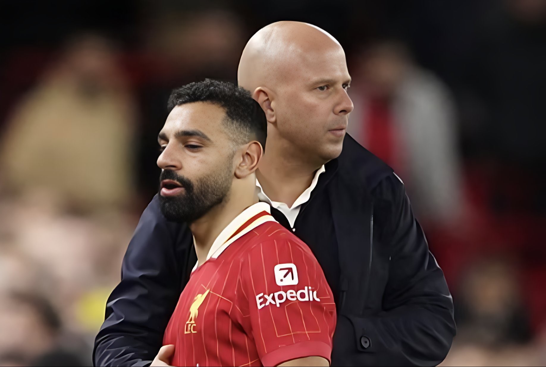 MEMANAS: Hubungan pelatih Liverpool, Arne Slot dan Mohamed Salah memanas. Keputusan Slot mencadangkan Salah untuk ketiga kalinya beruntun menjadi titik ledakan yang memperkeruh situasi ruang ganti.