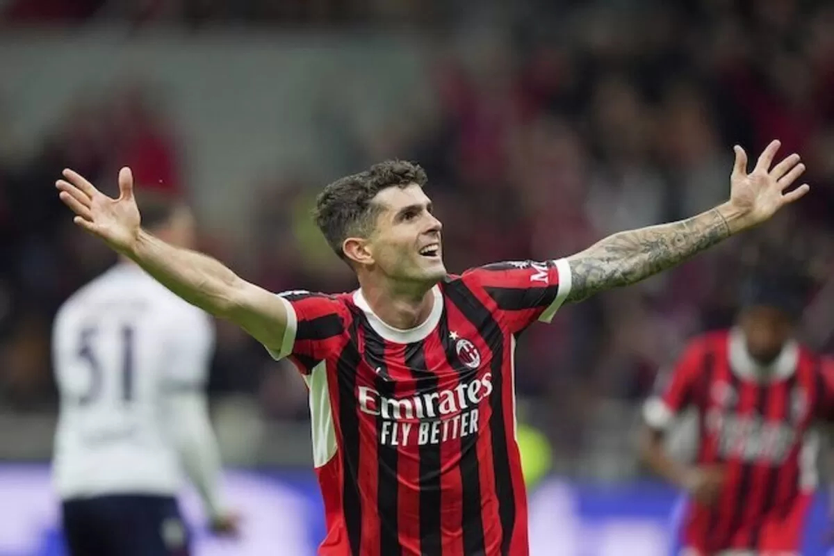 BANGKIT: Christian Pulisic mencetak dua gol untuk membawa kemenangan comeback 2-3 AC Milan di markas Torino, Stadion Olimpiade Grande, Selasa (9/12) dini hari WIB.