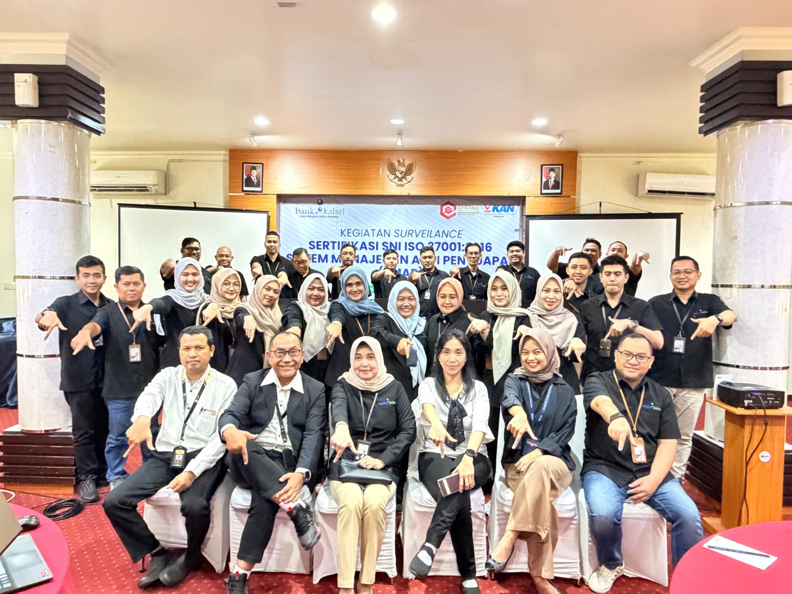 PERKUAT:Kegiatan Surveillance Sertifikasi SNI ISO 37001:2016 Sistem Manajemen Anti Penyuapan yang digelar Bank Kalsel pada 10-11 Desember 2025 di Hotel Aquarius, Banjarmasin.