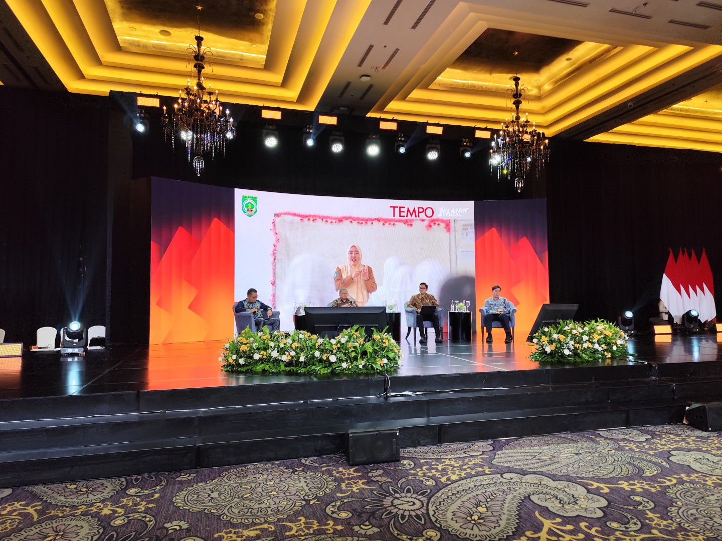 FORUM INTERNASIONAL: Pemaparan Kepala Bapperida Balangan, H Rakhmadi Yusni, pada Seminar Internasional IGA 2025 di Jakarta.