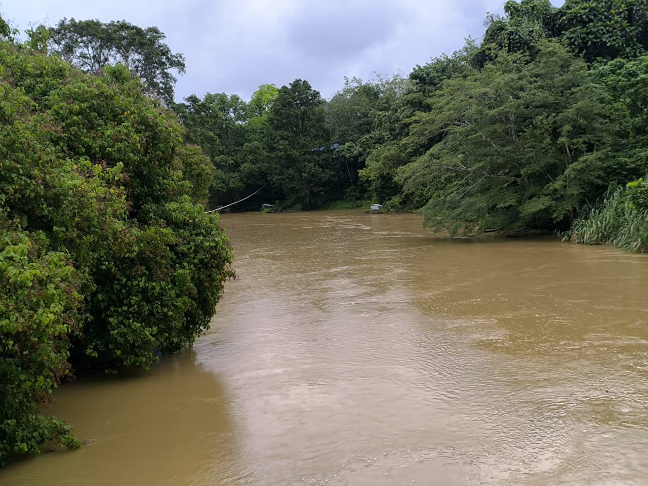 SIAGA: Sungai Balangan di Batumandi tercatat berada pada level Siaga dengan ketinggian 4,7 meter, Kamis (11/12/2025). Lampihong juga harus waspada.