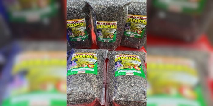 BERKHASIAT: Produk beras merah Paramasan yang mampu mencegah diabetes.