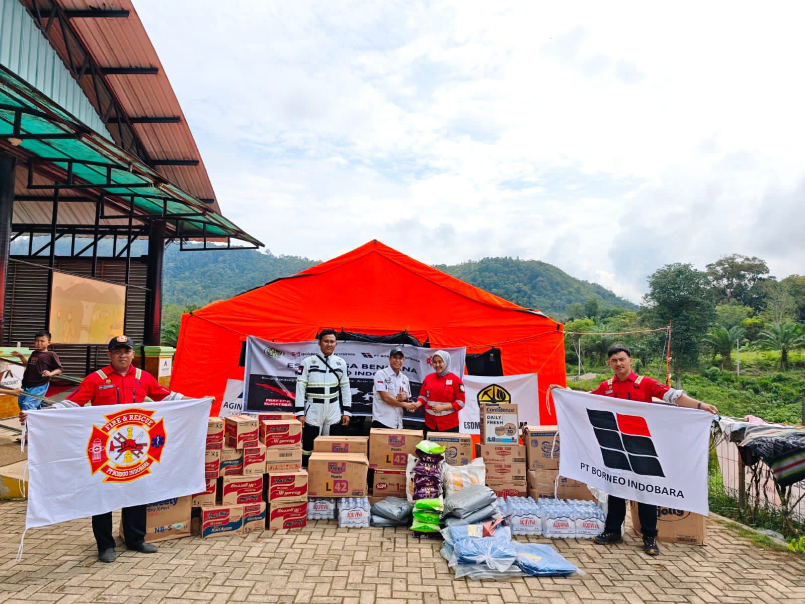 PEDULI: PT BIB juga mengirimkan bantuan logistik dan keperluan harian untuk para korban banjir di Batang Toru melalui ERT PT BIB.