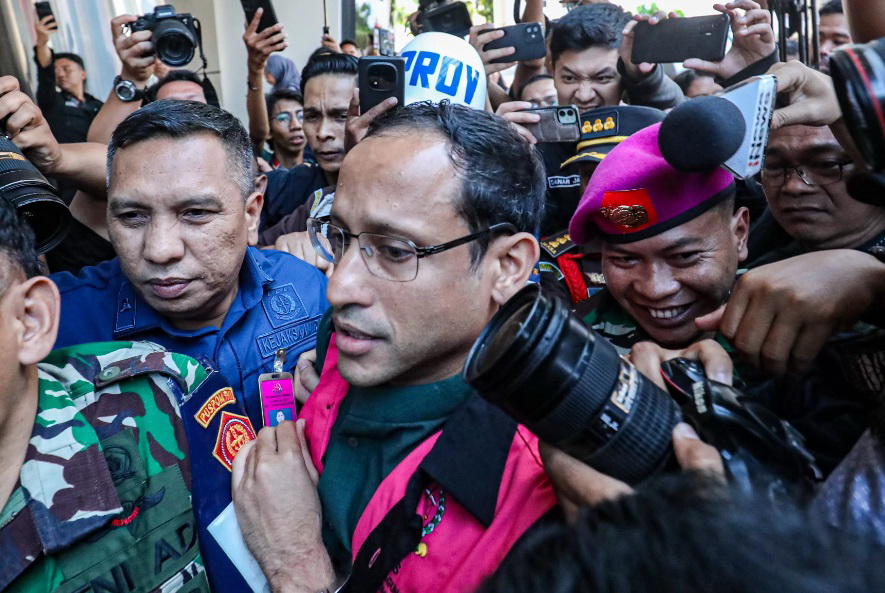 TERDAKWA: Mantan Menteri Pendidikan, Kebudayaan, Riset dan Teknologi 2019-2024 Nadiem Makarim.
