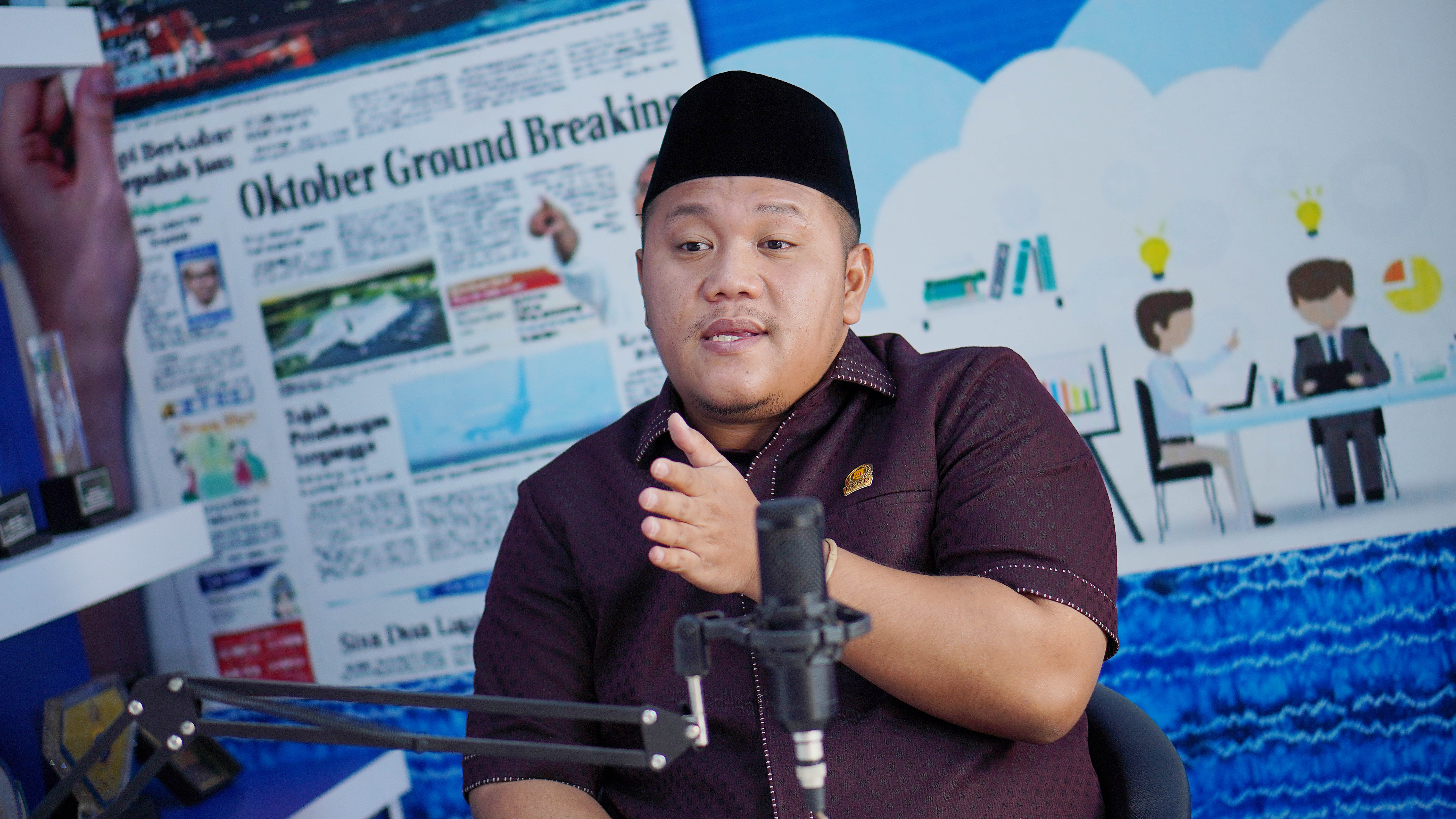 NARASUMBER: Ketua DPRD Kota Banjarbaru Gusti Rizky saat menjadi narasumber di Podcast Radar Banjarmasin.