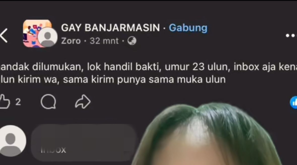 SCREENSHOT: Tangkapan layar grup bernama &ldquo;Gay Banjarmasin&rdquo; yang anggotanya menawarkan prostitusi ke sesama jenis.