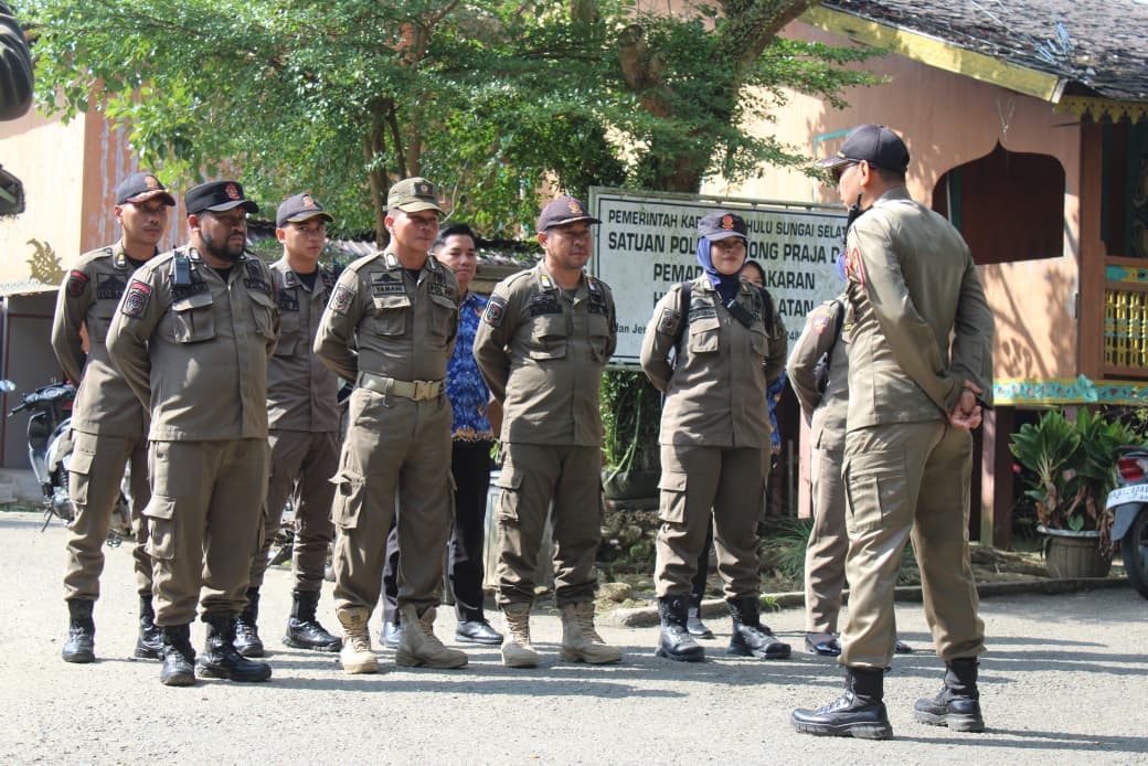 BANTUAN PENGAMANAN: SATPOL PP HSS kerahkan personel untuk pengamanan momen Akbar 5 Rajab.