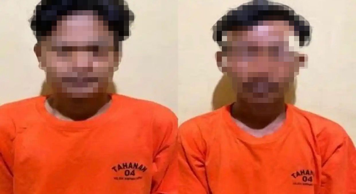 DIRINGKUS: Unit Reskrim Polsek Simpang Empat menangkap dua pemuda berinisial MU (21) dan AW (24) karena diduga menyetubuhi anak di bawah umur.
