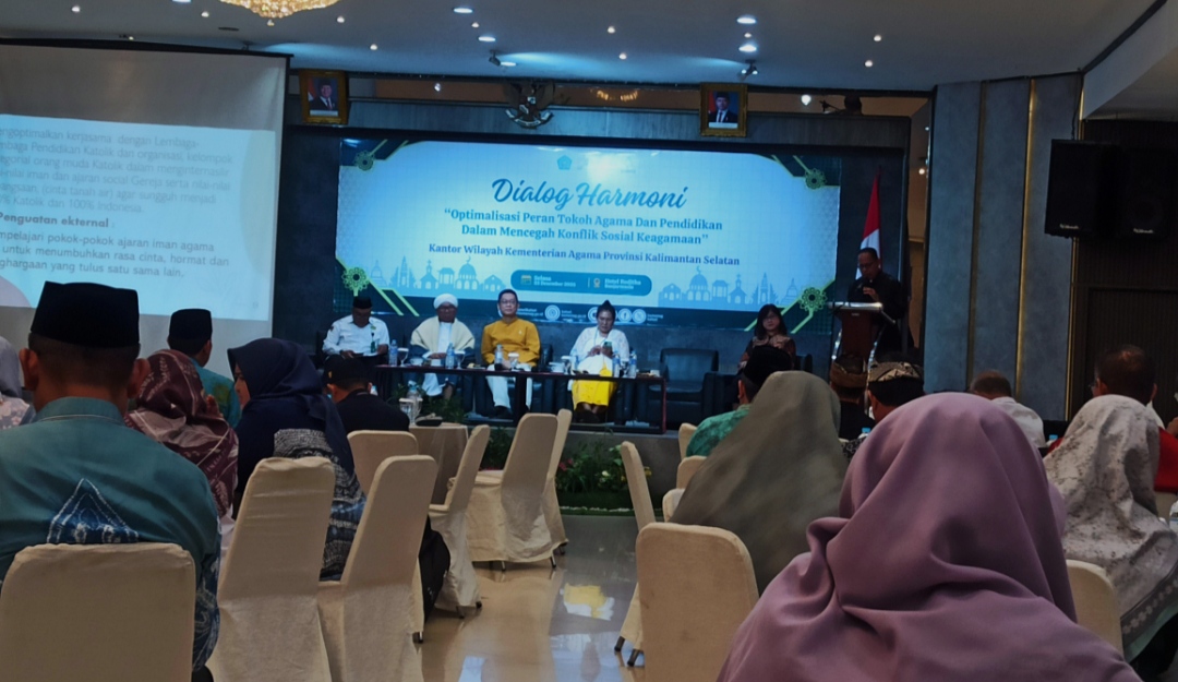 DIALOG: Kementerian Agama (Kemenag) Kalsel menggelar Dialog Harmoni, Selasa (23/12/2025) di Hotel Roditha Banjarmasin.