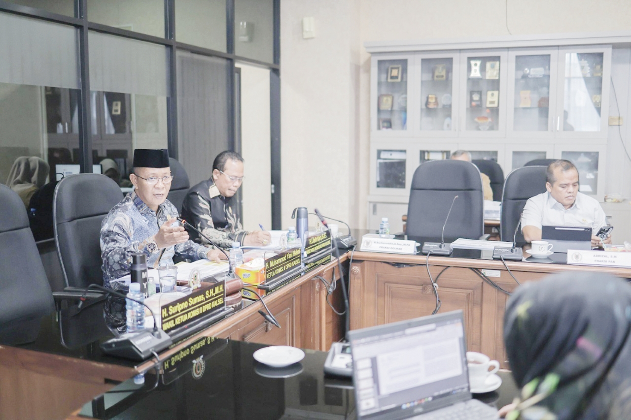 MEMIMPIN RAPAT: Ketua Pansus II DPRD Kalsel Yani Helmi menginginkan tersedianya tera alat ukur di sejumlah kabupaten/kota.
