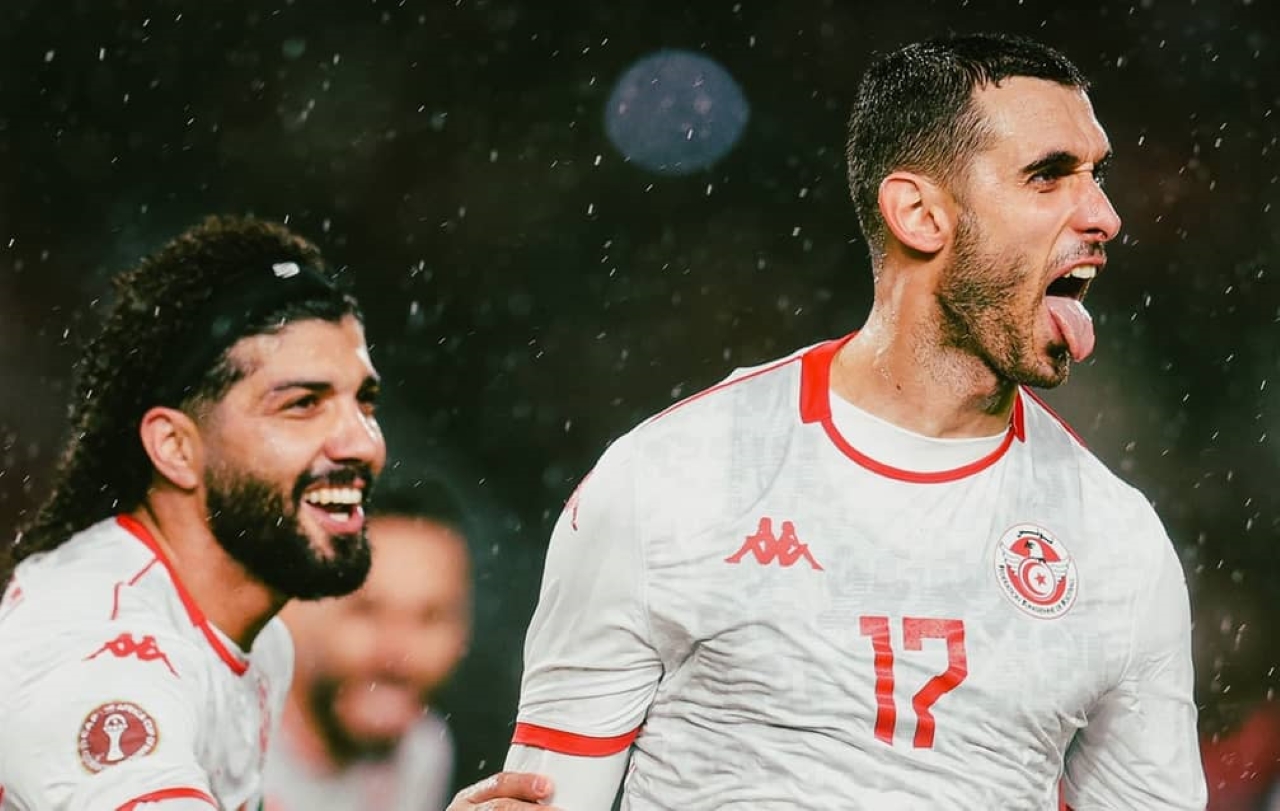 BINTANG: Elias Achouri jadi bintang kemenangan lewat sumbangan dua gol untuk Tunisia. (Media Sosial X)