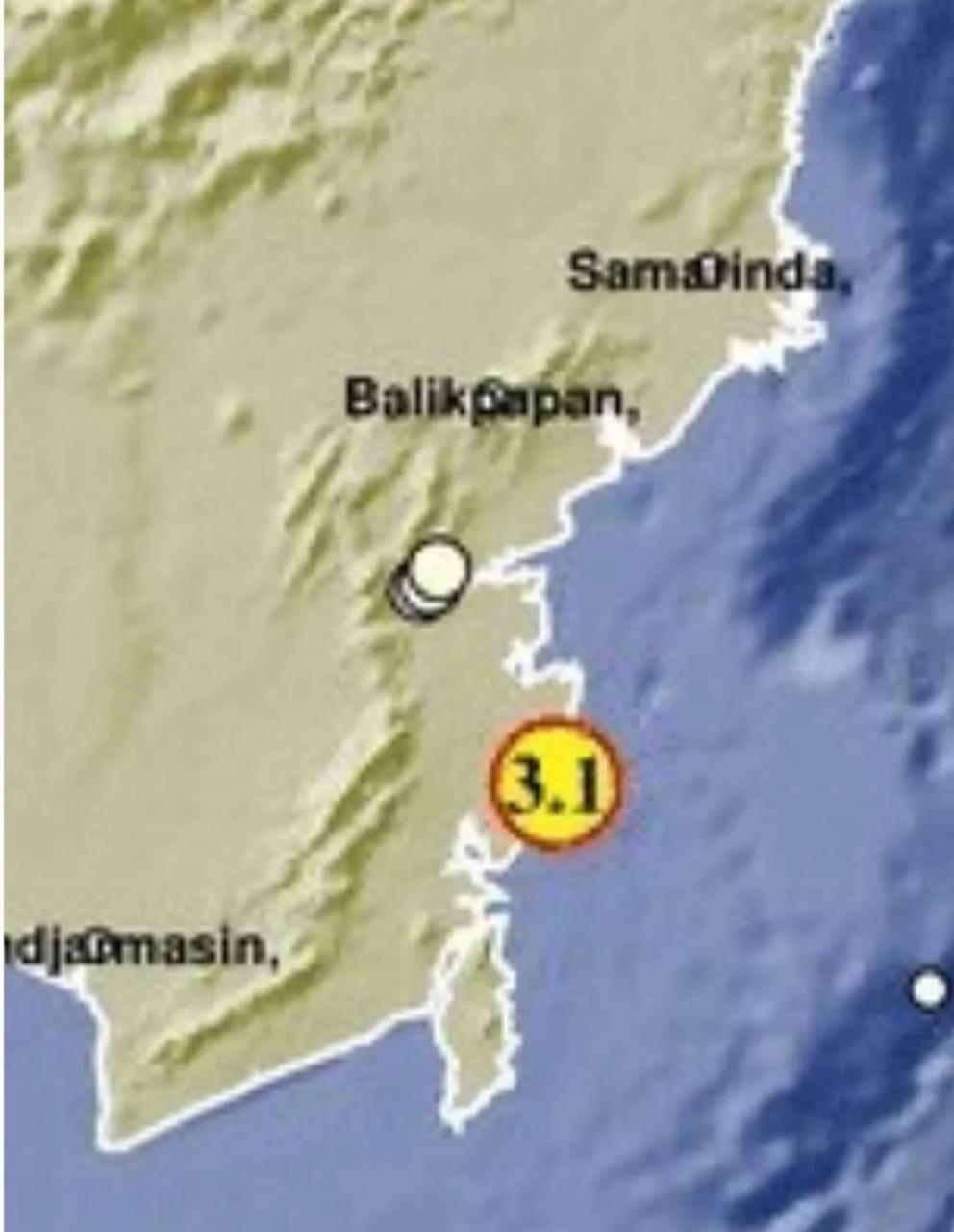 GEMPA: Aktivitas seismik di Kotabaru Kalimantan Selatan tercatat BMKG pada Sabtu (3/1) siang.
