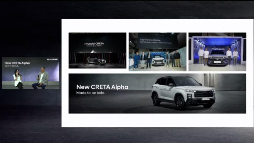 VIRTUAL: Suasana peluncuran Hyundai Creta Alpha disiarkan secara langsung melalui streaming.