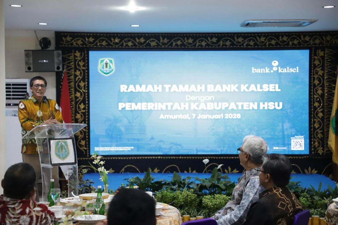 TREN POSITIF: Direktur Utama Bank Kalsel Fakhrudin memaparkan sederet pencapaian positif selama 2025.