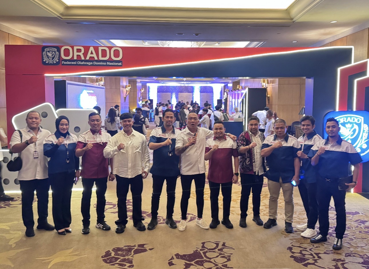 Ketua Umum Pengprov Orado Kalimantan Selatan Muhammad Rizwan Arifin berfoto bersama jajaran pembina, pengurus PB Orado, serta ketua Pengcab Orado usai pelantikan di Jakarta, Rabu (7/1/2026) malam