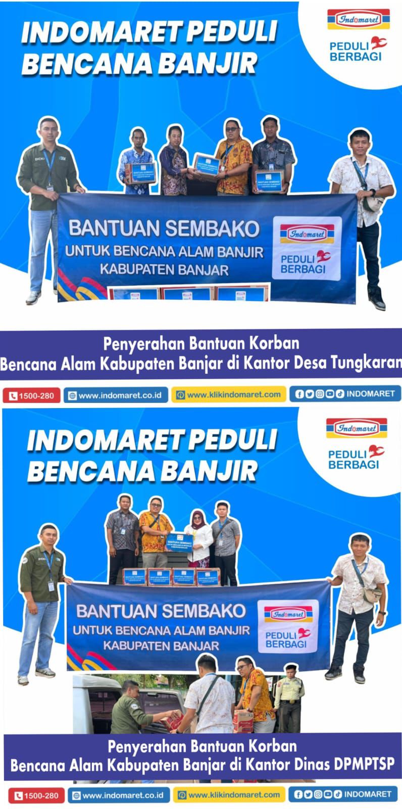 BERBAGI: Aksi ini bagian dari program Indomaret Peduli Berbagi.