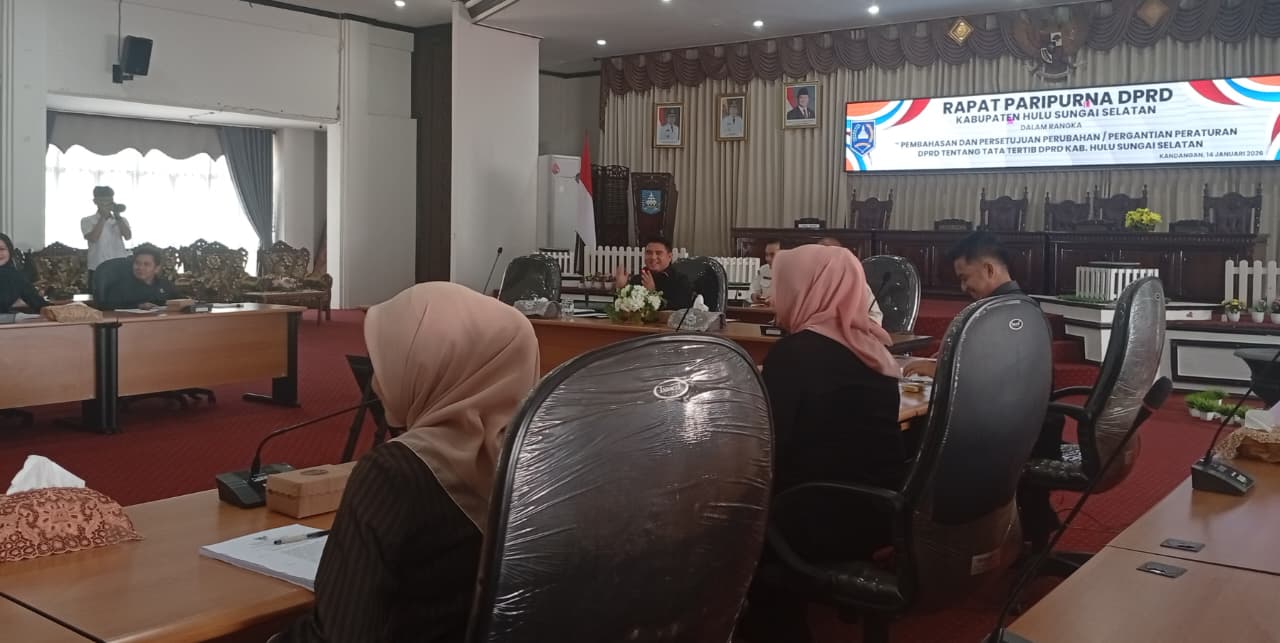 PARIPURNA: Rapat Paripurna DPRD Kab. HSS membahas tentang Tata Tertib tahun 2026.