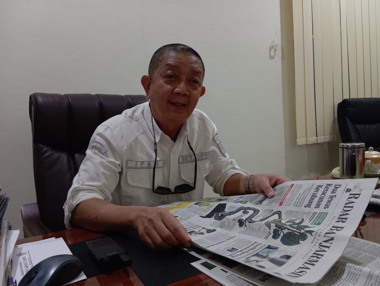 TETAP TENANG: Kepala Dinas Kesehatan Tapin, Noor Ifansyah mengharapkan masyarakat tenang terkait isu Super Flu.