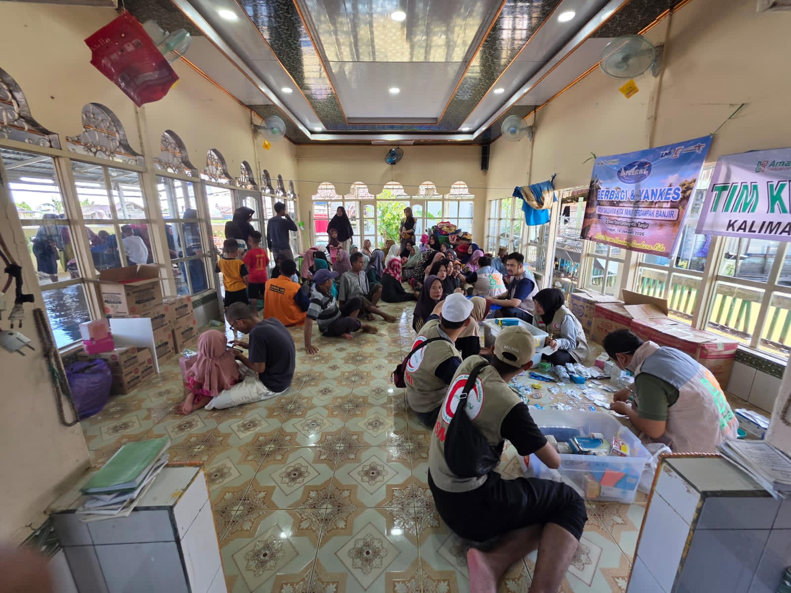 PEDULI: Kegiatan pengobatan gratis di Tajau Landung oleh ASPPERWI Kalsel, Rabu, (14/1/2026).