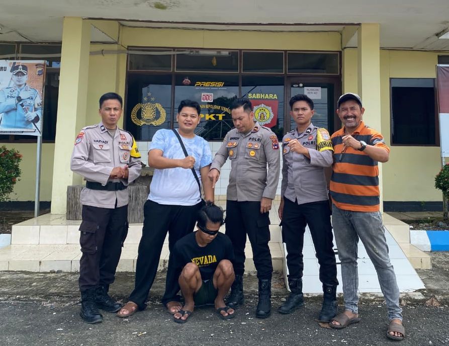 Pelaku Z saat ditangkap Polsek Kelumpang Hulu.