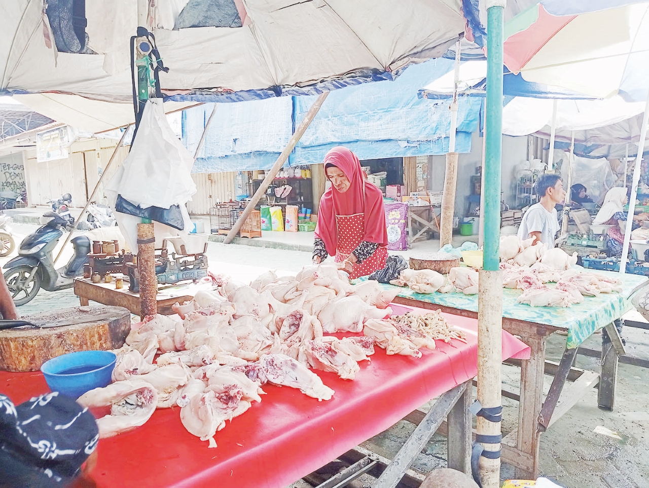 MAHAL: Harga ayam potong di HSS kini 41.000 per kilogram.