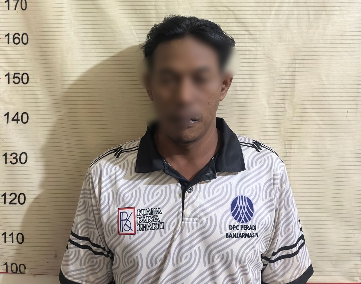DITANGKAP: Pelaku penusukan juru parkir di Dharma Praja Banjarmasin dibekuk di hari yang sama setelah polisi menerima laporan dari pihak korban.