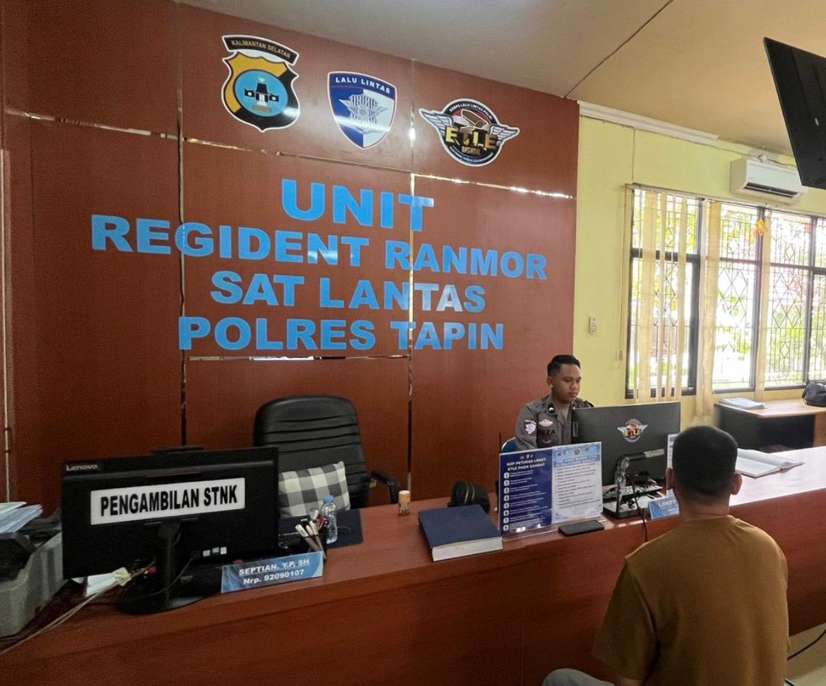 TERBLOKIR ETLE: Kanit Regident Sat Lantas Polres Tapin Iptu MS Ariza menjelaskan cara membuka blokir ETLE.