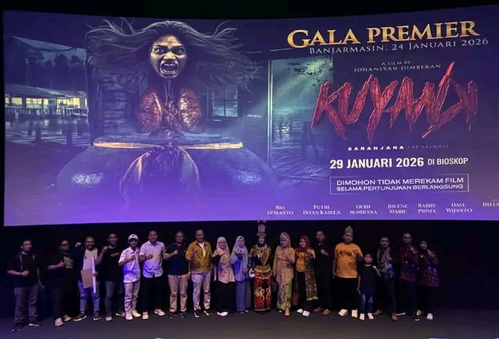 Jajaran pejabat di pemda HSS saat nonton gala premier film Kuyank.