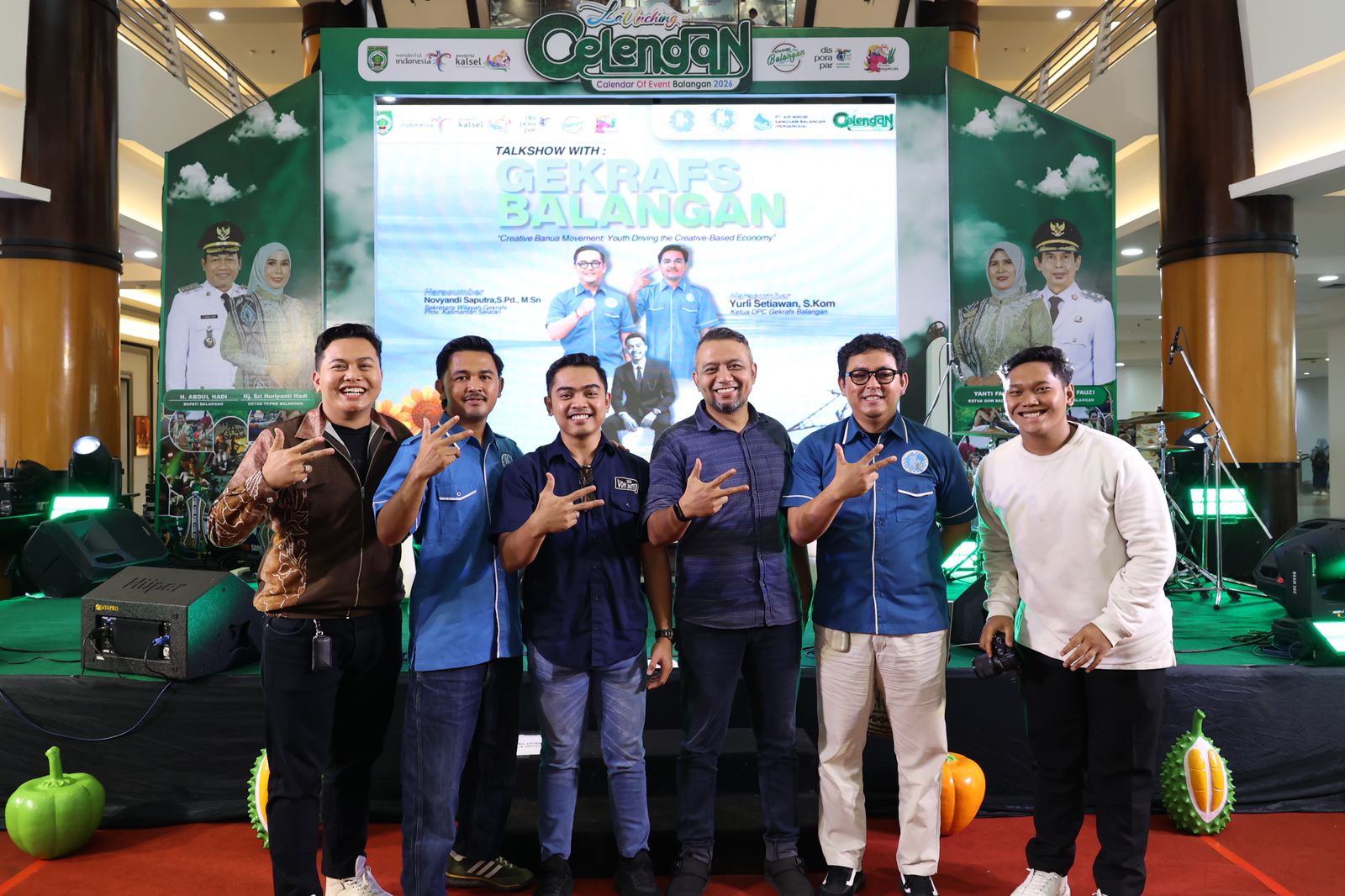 talkshow Creative Banua Movement yang digelar GEKRAFS DPC Balangan dalam rangka Launching Calendar of Event Kabupaten Balangan Tahun 2026 di Duta Mall Banjarmasin, Sabtu (31/1).
