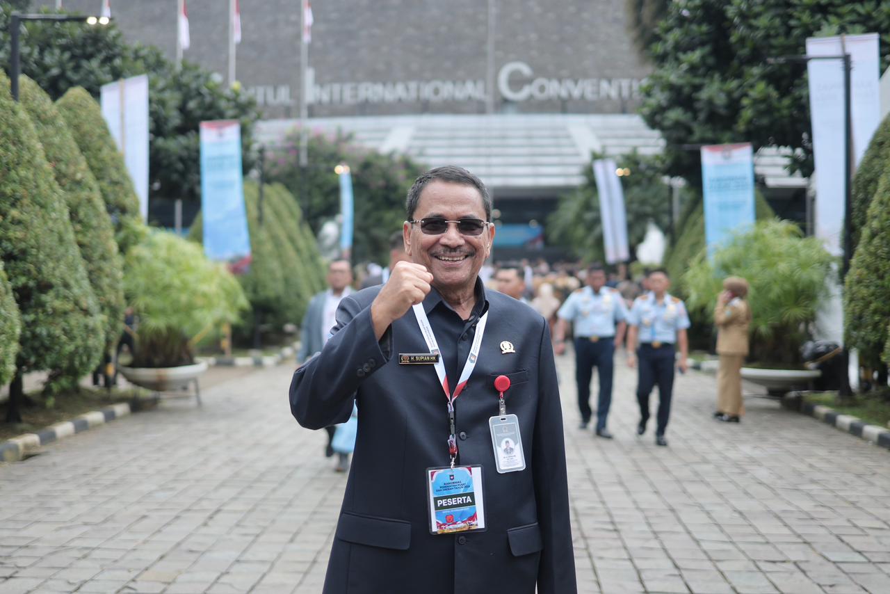Ketua DPRD Kalsel,  Supian HK saat menghadiri Rakornas Pemerintah Pusat dan Daerah Tahun 2026, di Sentul International Convention Center (SICC), Bogor, Jawa Barat, Senin (2/2).