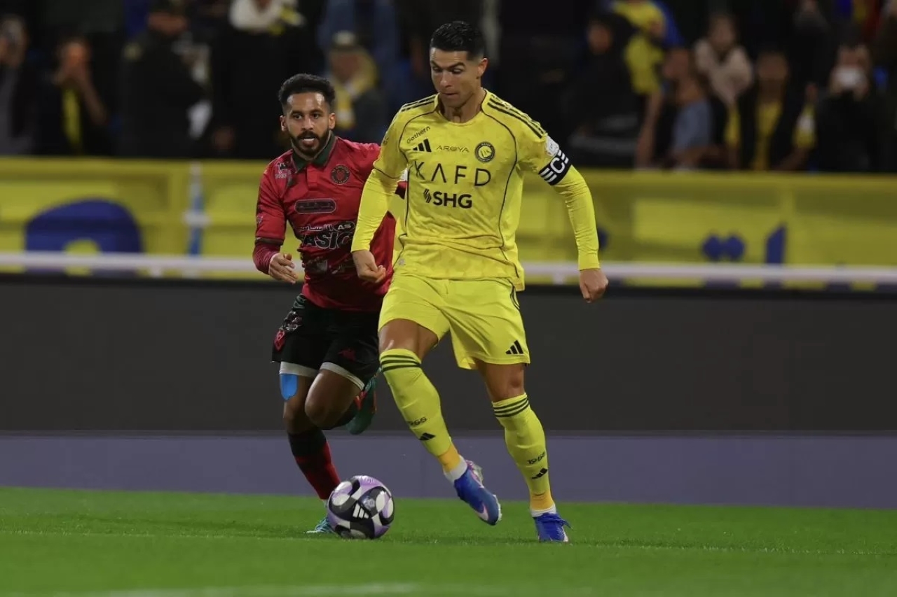 TIDAK TAMPIL: Kapten Al Nassr, Cristiano Ronaldo tidak tampil saat timnya menghadapi Al Riyadh pada pekan ke-20 Saudi Pro League.