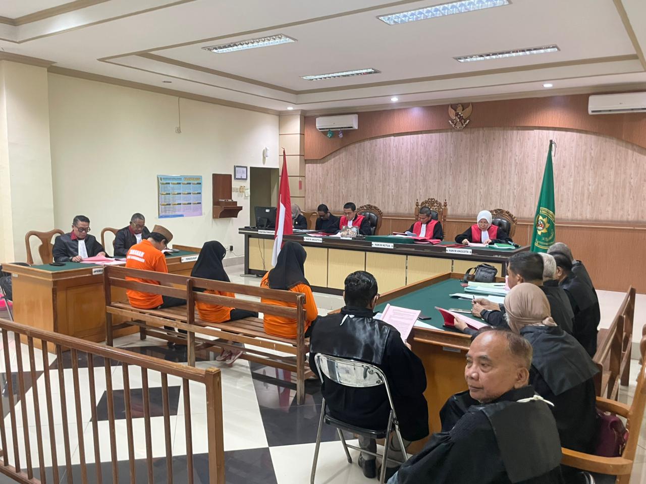 Tiga terdakwa dugaan kredit fiktif di BRI Kuin Alalak yang disidangkan di PN Tipikor Banjarmasin