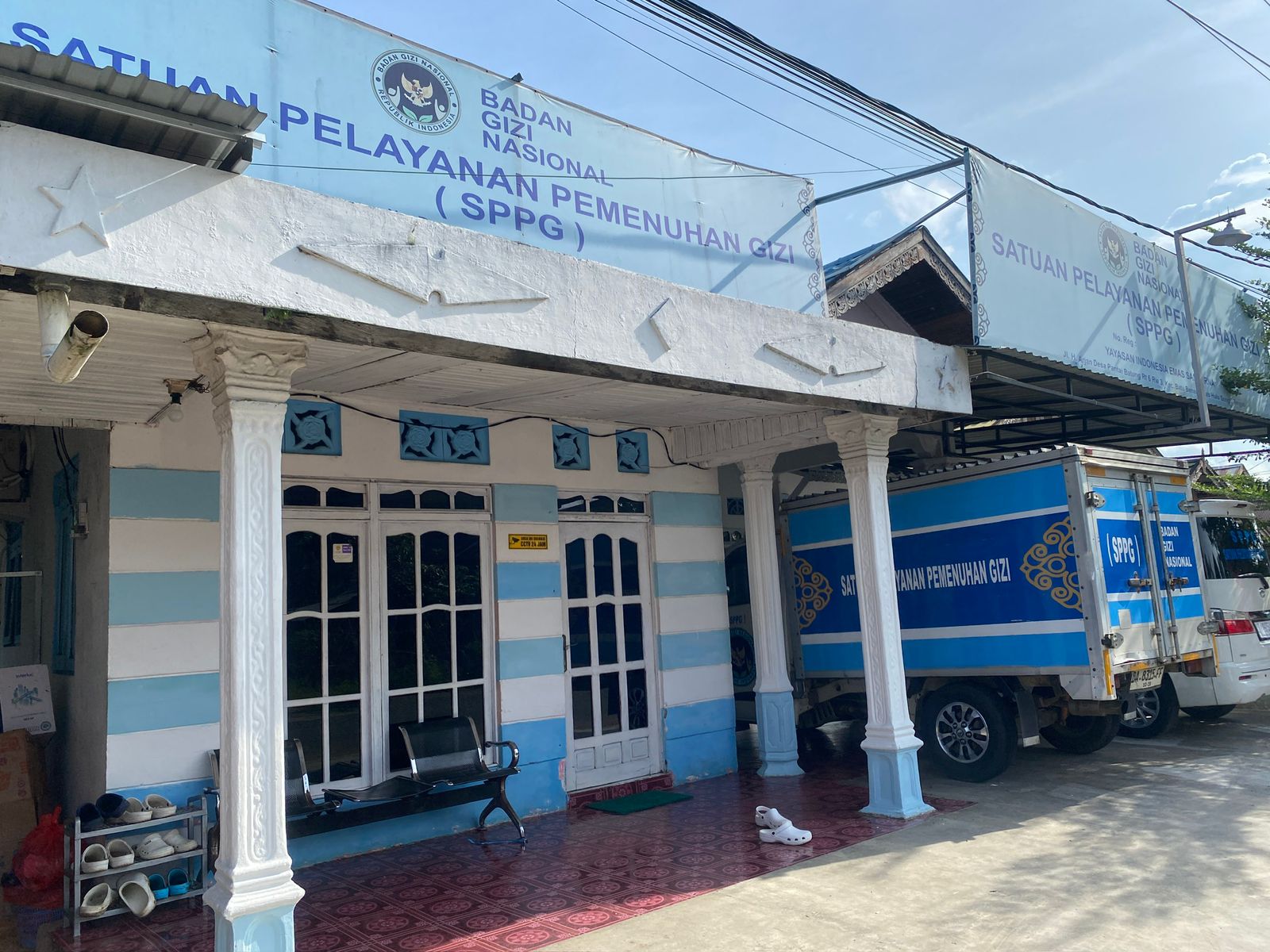 TUTUP: Operasional dapur MBG di Pantai Batung HST dihentikan sementara. (Foto: Istimewa).