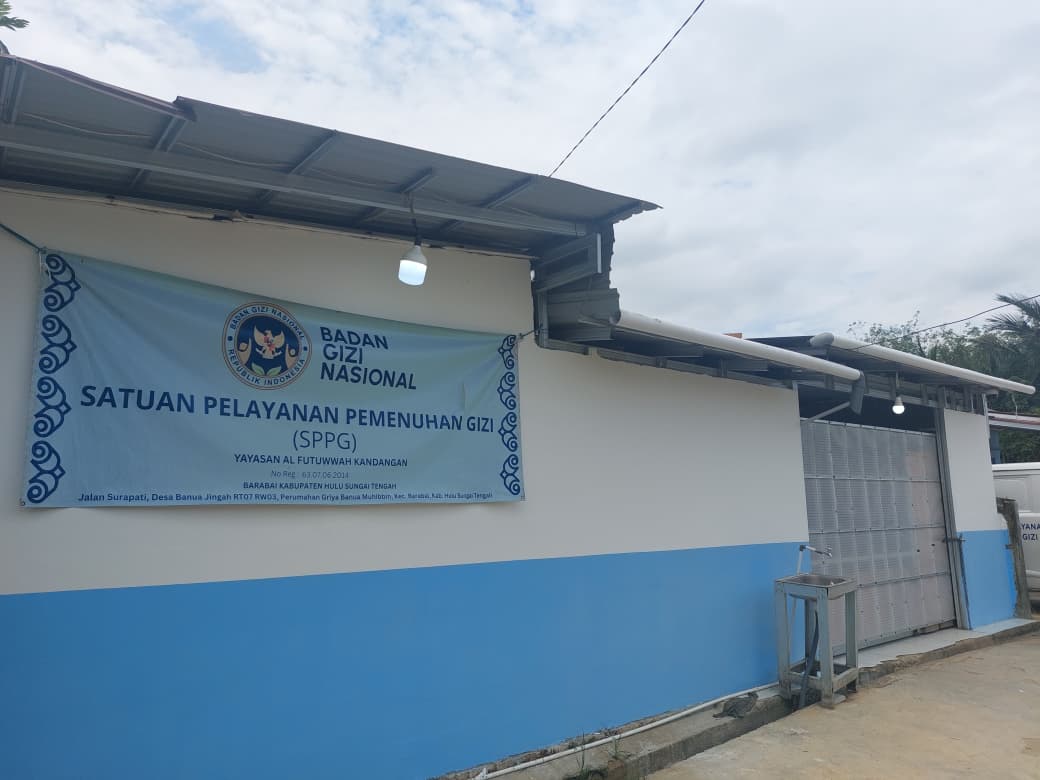 DITUTUP: Dapur SPPG di Desa Banua Jingah ditutup oleh BGN karena persoalan menu MBG yang tidak sesuai.