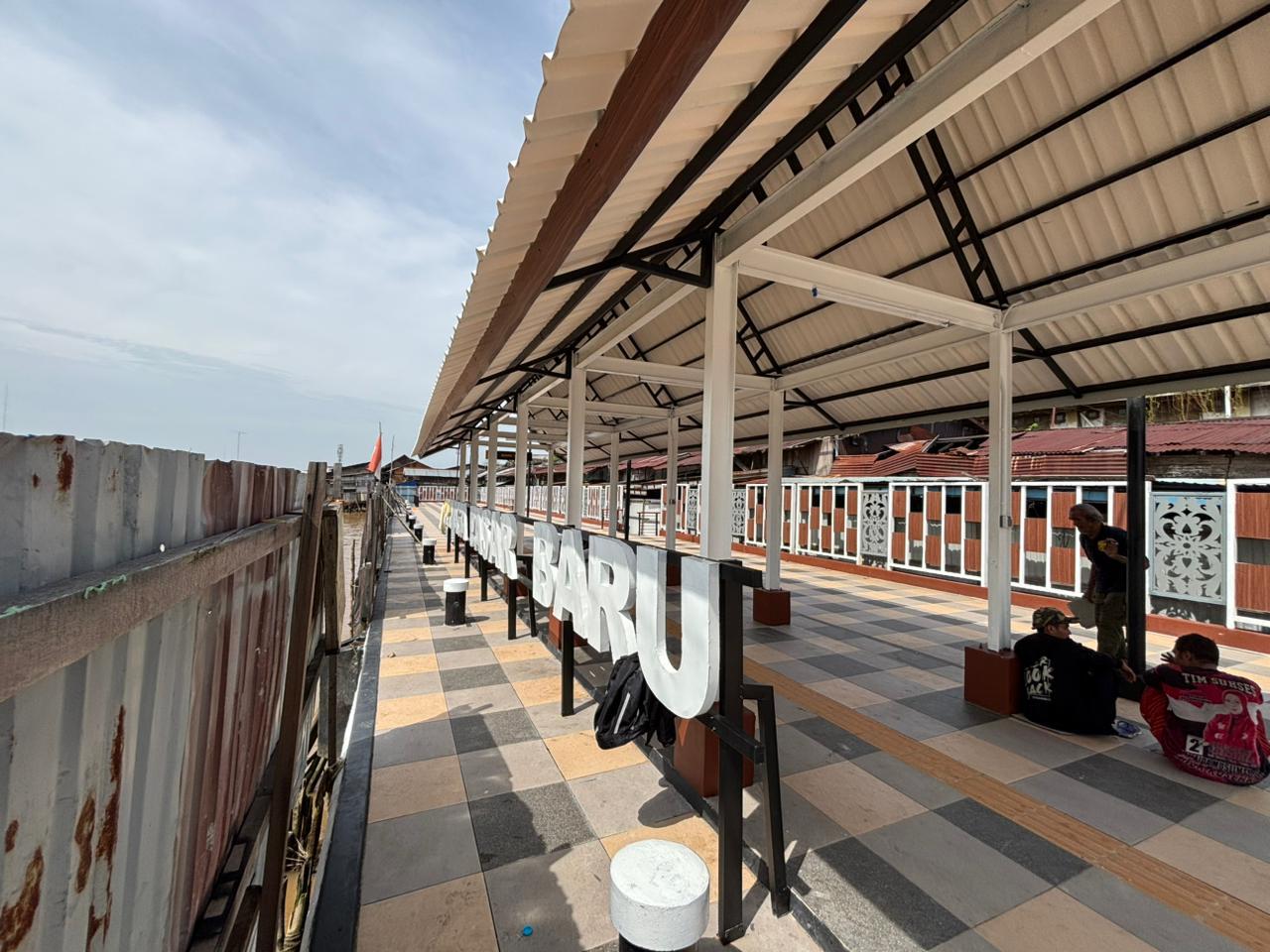 Kondisi Dermaga Pasar Baru Banjarmasin usai direhabilitasi.