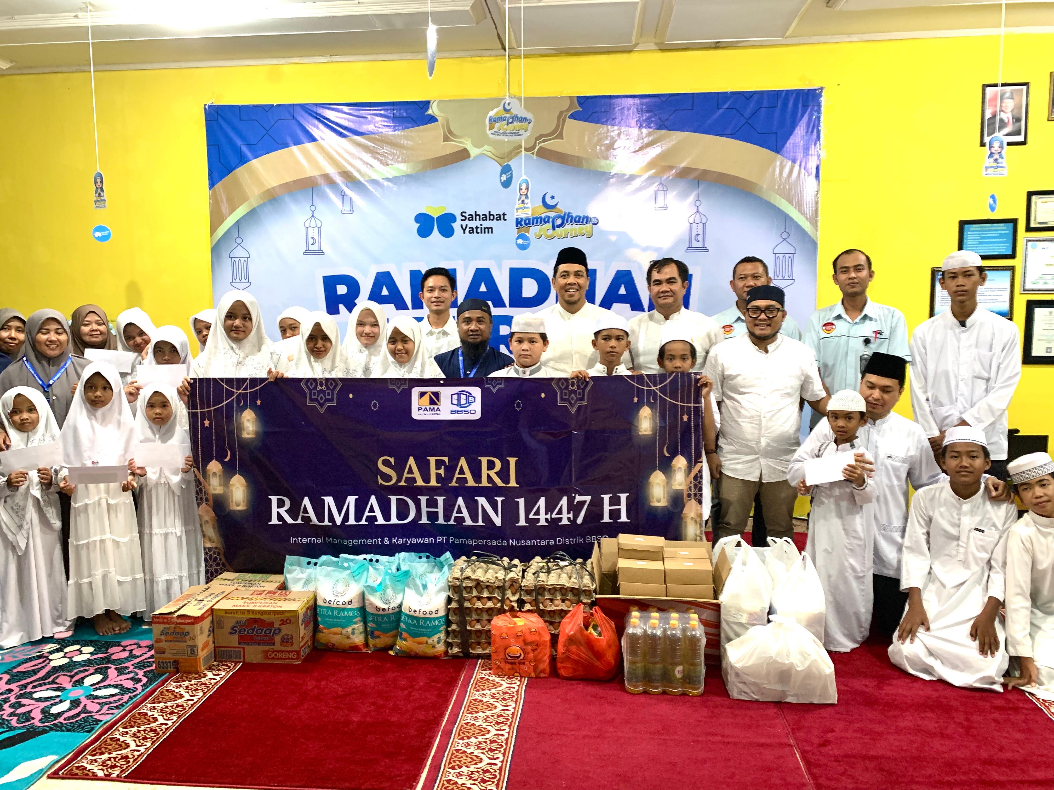 MOMEN: PT PAMA BBSO bersama anak-anak yatim dan pengurus Sahabat  Yatim Banjarbaru. 
