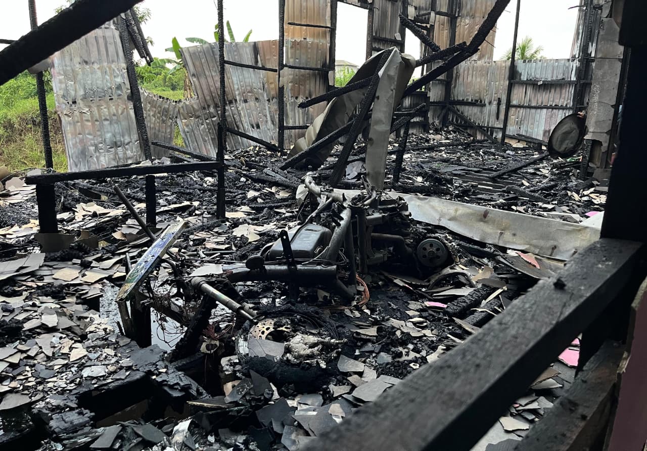 DOKUMENTASI: Kebakaran yang terjadi di wilayah Kabupaten Hulu Sungai Utara, beberapa waktu lalu. Damkar HSU imbau warga waspada kebakaran terjadi di bulan Ramadan.