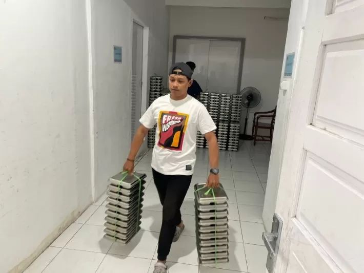 DAPUR MBG: Salah satu dapur penyedia menu program Makan Bergizi Gratis (MBG) di Banjarmasin.