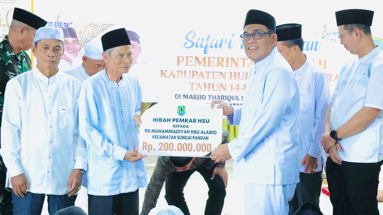 HADIR:Bupati Kabupaten Hulu Sungai Utara (HSU), H Sahrujani Safari Ramadan ke Desa Murung Asam, Kecamatan Sungai Pandan, Kamis (5/3/2026).