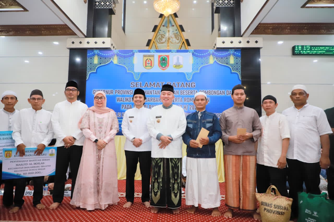 KUNJUNGAN:Gubernur dan Wakil Gubernur Kalsel, H Muhidin dan Hasnuryadi Sulaiman kala melaksanakan Safari Ramadan di Banjarbaru, Jumat (6/3/2026).
