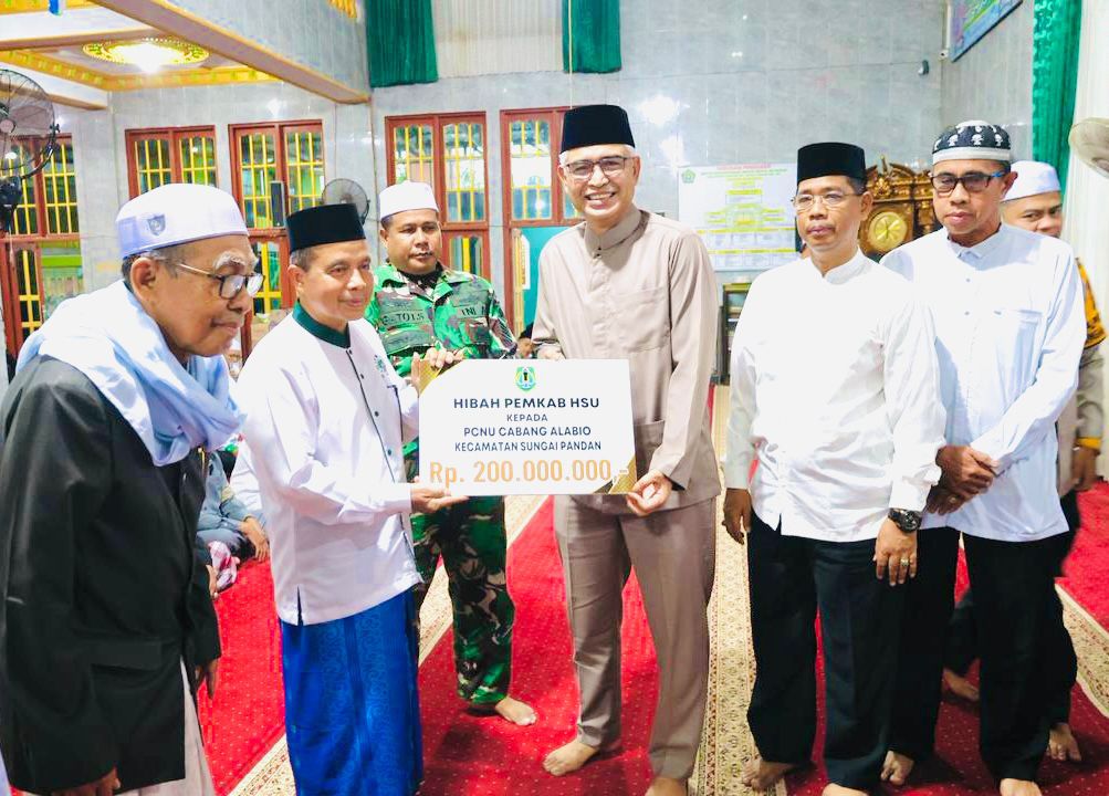 HADIR:Wakil Bupati (Wabup) Kabupaten HSU, Hero Setiawan atau Iwan Alabio Safari Ramadan di Desa Sungai Sandung, Kecamatan Sungai Pandan, Jumat (6/3/2026). 